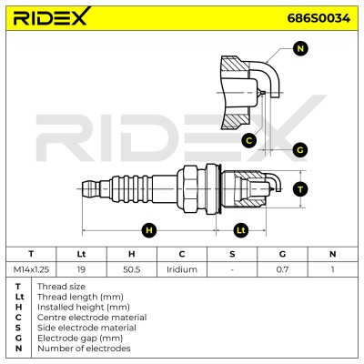 Spark Plug RIDEX 686S0034 686S0034 - photo 9