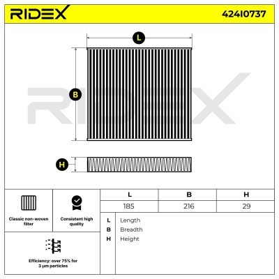 Cabin Air Filter RIDEX 424I0737 424I0737 - photo 5