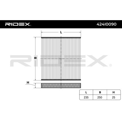 Cabin Air Filter RIDEX 424I0090 424I0090 - photo 3