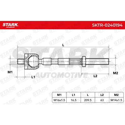 Tie Rod Assembly Stark SKTR-0240194 SKTR-0240194 - photo 6