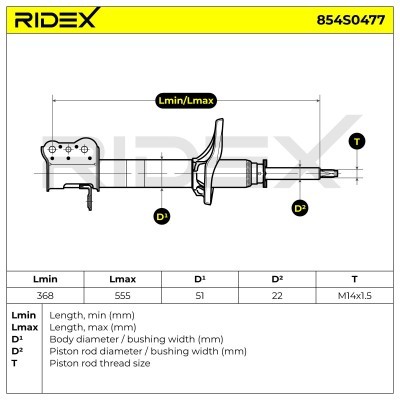 Shock Absorber RIDEX 854S0477 854S0477 - photo 8