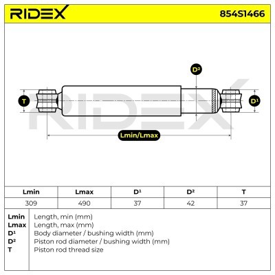 Shock Absorber RIDEX 854S1466 854S1466 - photo 5