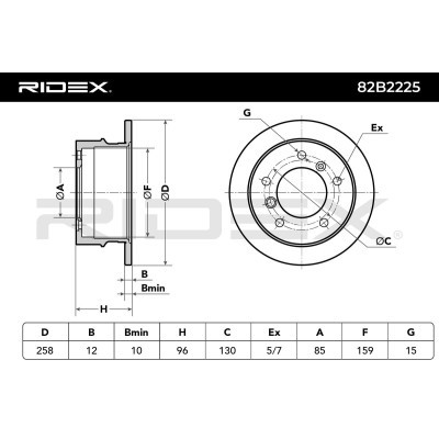 Brake Disc RIDEX 82B2225 82B2225 - photo 8