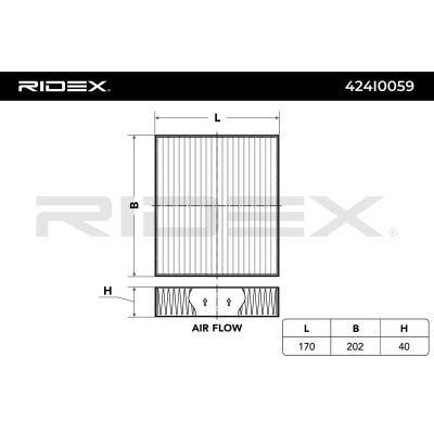 Cabin Air Filter RIDEX 424I0059 424I0059 - photo 3