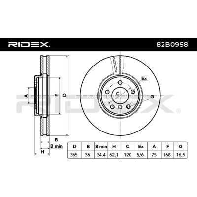 Brake Disc RIDEX 82B0958 82B0958 - photo 6