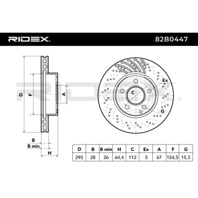 Brake Disc RIDEX 82B0447 82B0447 - photo 3