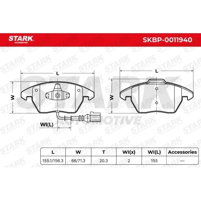 Brake Pads Set Stark SKBP-0011940 SKBP-0011940 - photo 5