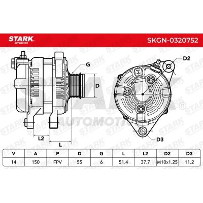 Alternator Stark SKGN-0320752 SKGN-0320752 - photo 7