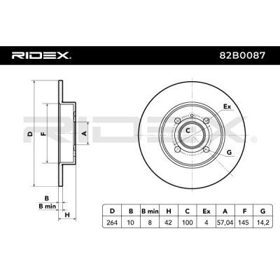 Brake Disc RIDEX 82B0087 82B0087 - photo 5