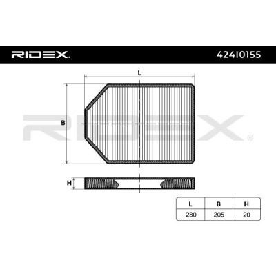 Cabin Air Filter RIDEX 424I0155 424I0155 - photo 3