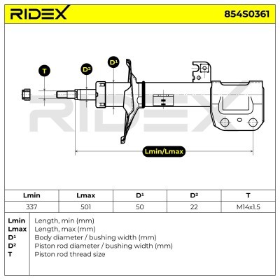 Shock Absorber RIDEX 854S0361 854S0361 - photo 6