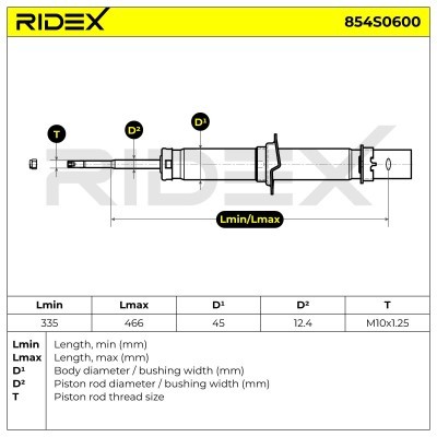 Shock Absorber RIDEX 854S0600 854S0600 - photo 6