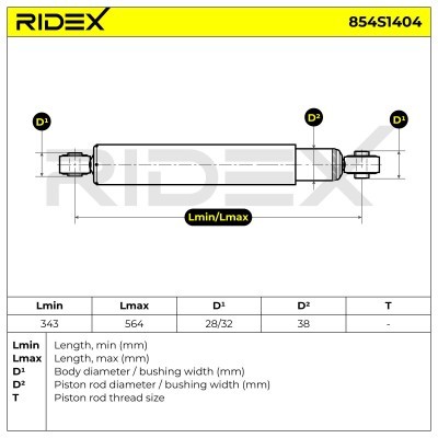 Shock Absorber RIDEX 854S1404 854S1404 - photo 8