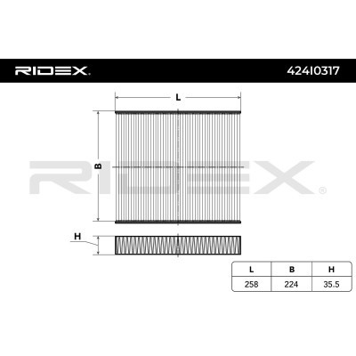 Cabin Air Filter RIDEX 424I0317 424I0317 - photo 2