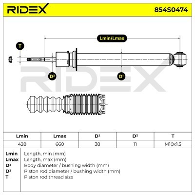 Shock Absorber RIDEX 854S0474 854S0474 - photo 6