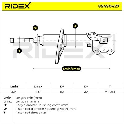 Shock Absorber RIDEX 854S0427 854S0427 - photo 8