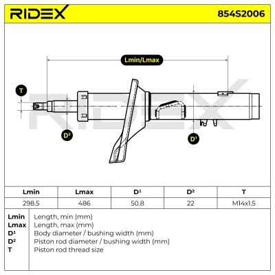 Shock Absorber RIDEX 854S2006 854S2006 - photo 8