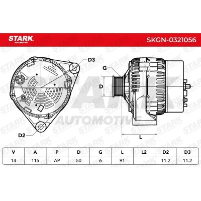 Alternator Stark SKGN-0321056 SKGN-0321056 - photo 5