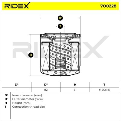 Oil Filter RIDEX 7O0228 7O0228 - photo 6