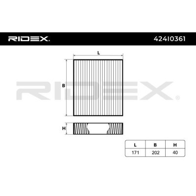 Cabin Air Filter RIDEX 424I0361 424I0361 - photo 5