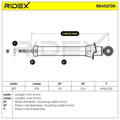 Shock Absorber RIDEX 854S2130 854S2130 - photo 6