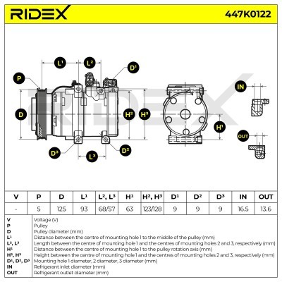 Compressor, Air Conditioning 447K0122 - photo 6