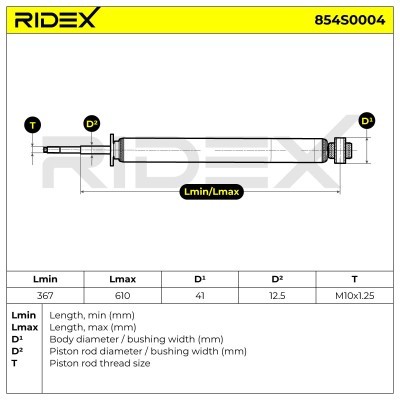 Shock Absorber RIDEX 854S0004 854S0004 - photo 7