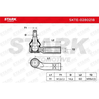 Tie Rod End Stark SKTE-0280218 SKTE-0280218 - photo 5