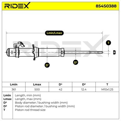 Shock Absorber RIDEX 854S0388 854S0388 - photo 9