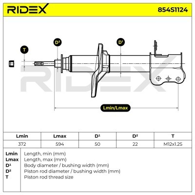Shock Absorber RIDEX 854S1124 854S1124 - photo 5