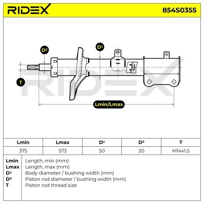 Shock Absorber RIDEX 854S0355 854S0355 - photo 5