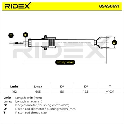 Shock Absorber RIDEX 854S0671 854S0671 - photo 8