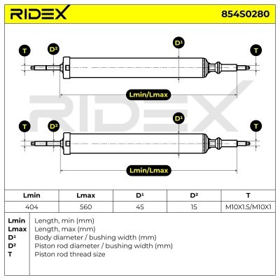 Shock Absorber RIDEX 854S0280 854S0280 - photo 4