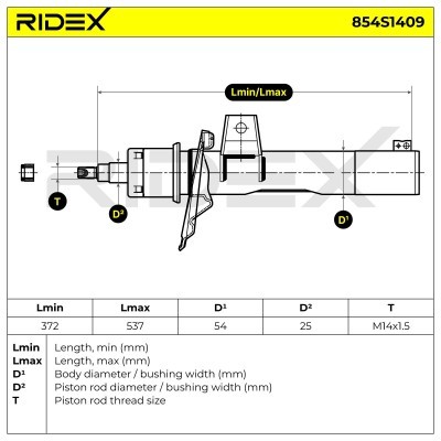 Shock Absorber RIDEX 854S1409 854S1409 - photo 7