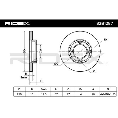 Brake Disc RIDEX 82B1287 82B1287 - photo 5
