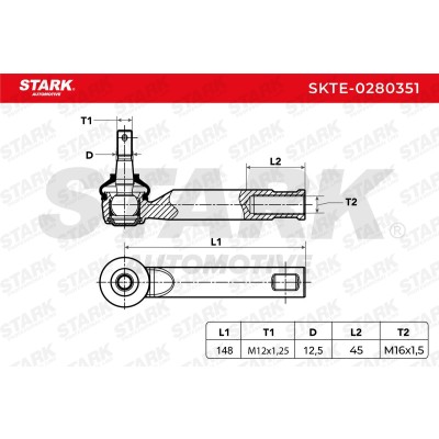 Tie Rod End Stark SKTE-0280351 SKTE-0280351 - photo 5