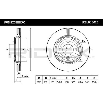 Brake Disc RIDEX 82B0603 82B0603 - photo 6