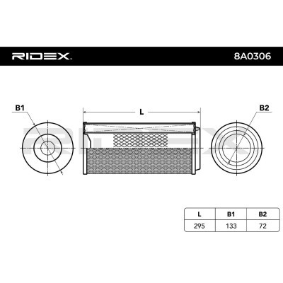 Air Filter RIDEX 8A0306 8A0306 - photo 6