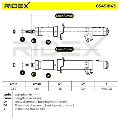 Shock Absorber RIDEX 854S1843 854S1843 - photo 9