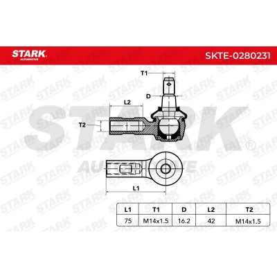 Tie Rod End Stark SKTE-0280231 SKTE-0280231 - photo 5