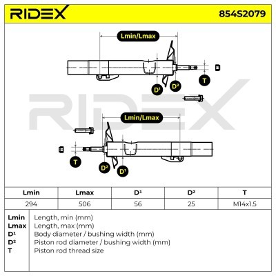 Shock Absorber RIDEX 854S2079 854S2079 - photo 8