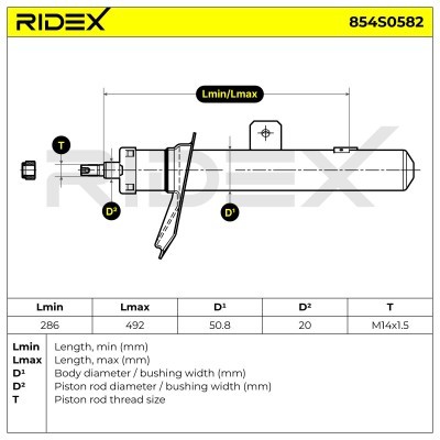 Shock Absorber RIDEX 854S0582 854S0582 - photo 8