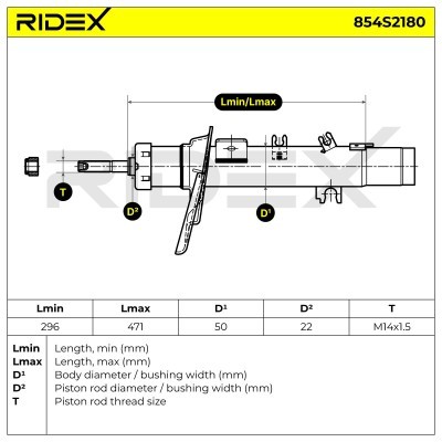 Shock Absorber RIDEX 854S2180 854S2180 - photo 7