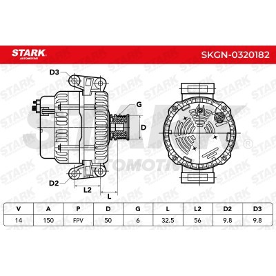 Alternator Stark SKGN-0320182 SKGN-0320182 - photo 5