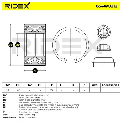 Wheel Bearing RIDEX 654W0212 654W0212 - photo 3