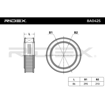 Air Filter RIDEX 8A0425 8A0425 - photo 6