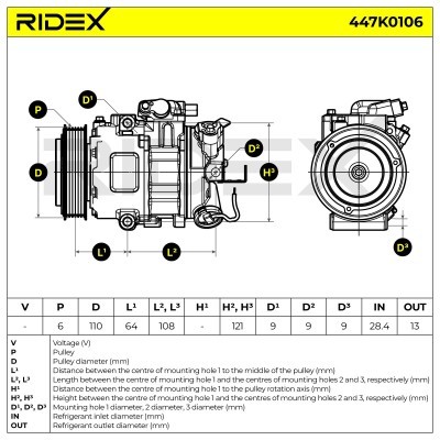 Compressor, Air Conditioning VW POLO 447K0106 - photo 7