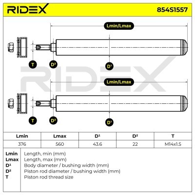 Shock Absorber RIDEX 854S1557 854S1557 - photo 5