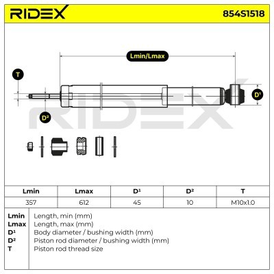 Shock Absorber RIDEX 854S1518 854S1518 - photo 6