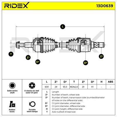 Drive Shaft RIDEX 13D0639 13D0639 - photo 7